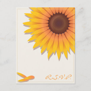 Sunflower Wedding Invitation RSVP Card