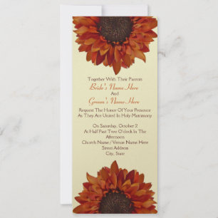 Sunflower Wedding Invite - Together With Parents