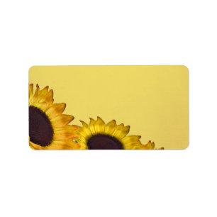 Sunflower Wedding Label