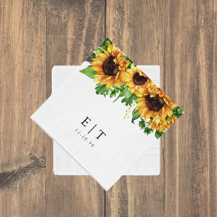 Sunflower Wedding Napkins