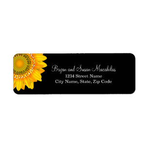 Sunflower Wedding or General Return Address Label