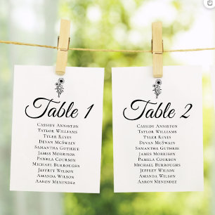 Sunflower Wedding Seating Chart Rustic Wildflowers