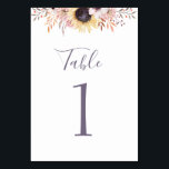 Sunflower. Wedding Table Number<br><div class="desc">Help your guests to find their sit with this sunflower,  rustic wedding table number card.</div>