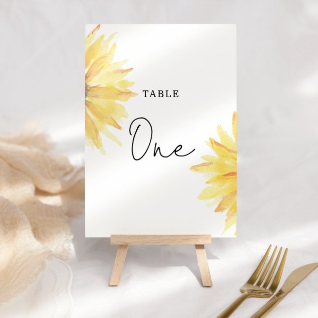 Sunflower wedding table number (Creator Uploaded)