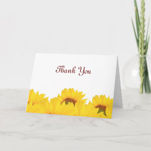 Sunflower Wedding Thank You Card