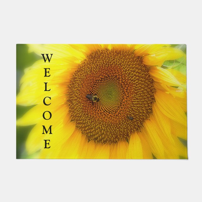 Sunflower Welcome Doormat (Front)