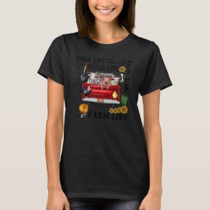 Sunflower Western Farm Life Animals Vegan Cow Pig T-Shirt