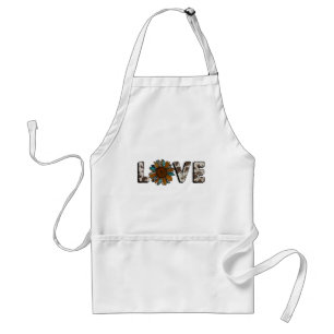 Sunflower Western Love Boho Summer Animal Print Standard Apron