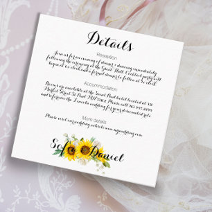Sunflower white rose wedding white guest book