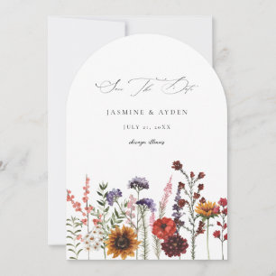 Sunflower & Wildflowers Floral Arc Save The Date