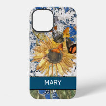 SUNFLOWER WILLIAM MORRIS iPhone 12 CASE DIY NAME