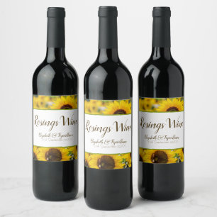 Sunflower Wine Label