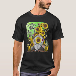 Sunflower Wishes And Honey Bee Kisses With Cute Su T-Shirt