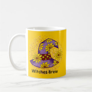 Sunflower Witch Witches Brew custom mugs