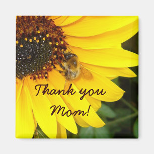 SUNFLOWER WITH BEE Magnet