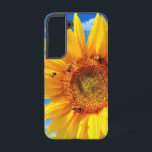 Sunflower with Bees on Blue Sky Samsung Galaxy Case<br><div class="desc">Yellow Sunflower and Bees on Blue Sky Phone Cases - Photo Flower Nature - You can also personalise - Choose / Add Your Unique Photo - Image / Text - Name / Colour / Font / Size / more - Make Your Special Phone Case / Gift - Resize and move...</div>
