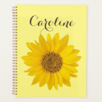 Sunflower with Custom Name Light Yellow