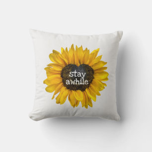 Sunflower with Heart Center Cushion