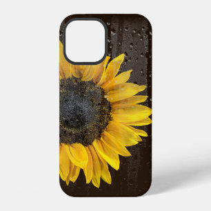 Sunflower with Raindrops on Window iPhone 12 Case