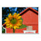 Sunflower With Red Barn
