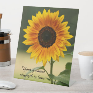 Sunflower Words of Wisdom Pedestal Sign