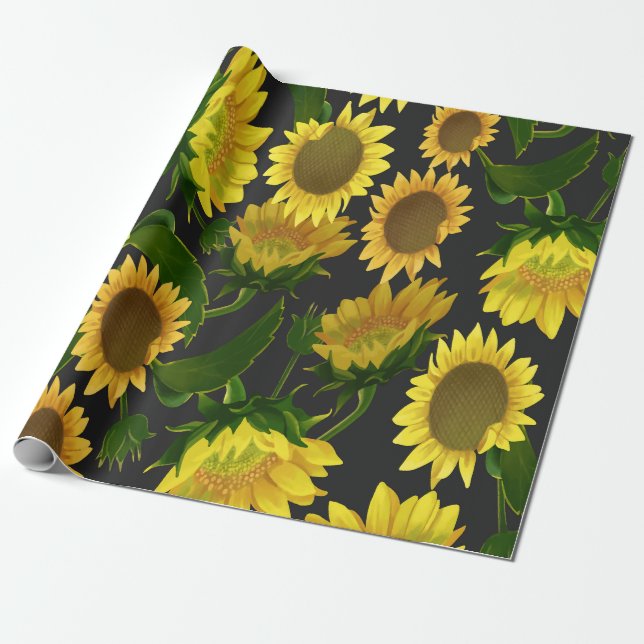 Sunflower Wrapping Paper (Unrolled)