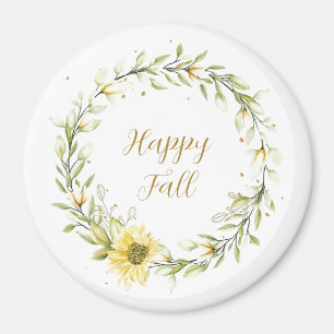 Sunflower wreath with customisable text magnet