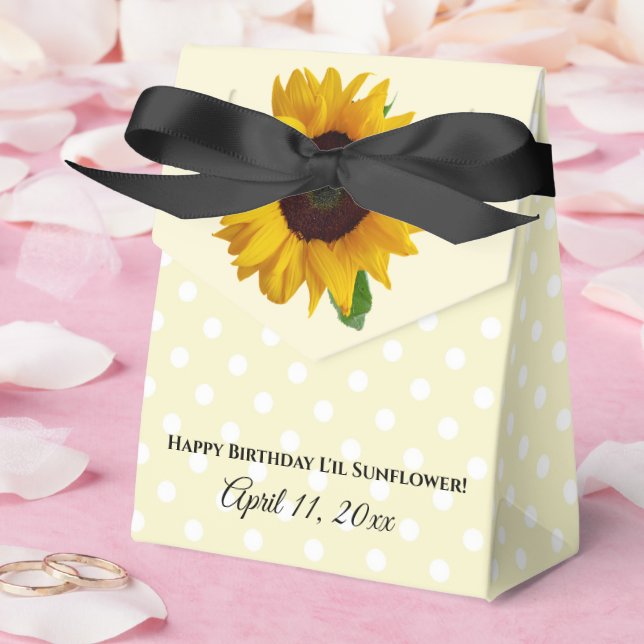 Sunflower Yellow Birthday Gift | Favour Box (Wedding)