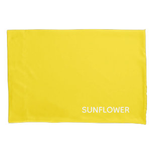 Sunflower Yellow Color Name Pillowcase