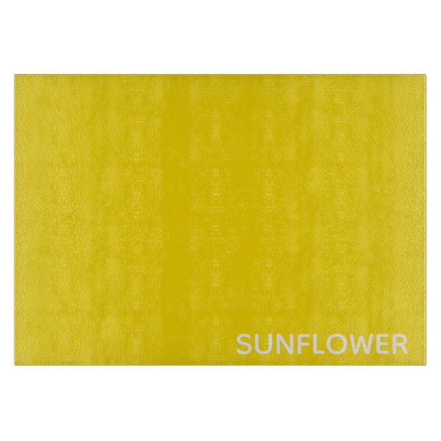 Sunflower Yellow Colour Name Cutting Board (Front)