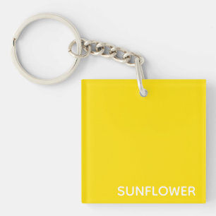 Sunflower Yellow Colour Name Key Ring