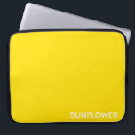 Sunflower Yellow Colour Name Laptop Sleeve<br><div class="desc">Sunflower Yellow</div>