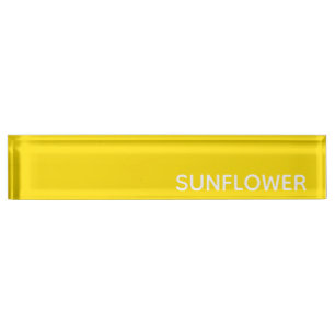 Sunflower Yellow Colour Name Nameplate