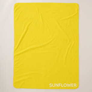 Sunflower Yellow Colour Name Sherpa Blanket
