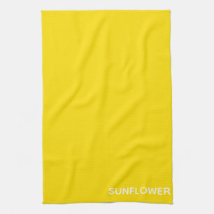 Sunflower Yellow Colour Name Tea Towel