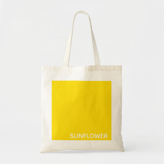 Sunflower Yellow Colour Name Tote Bag