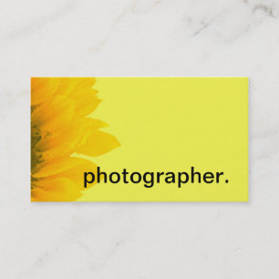 Sunflower Yellow Macro Floral Photo Photographer Business Card