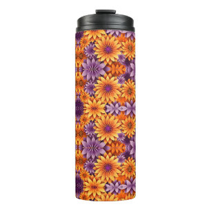 SunFlower Yellow Purple Thermal Tumbler