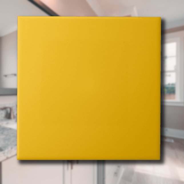 Sunflower Yellow Solid Colour | Classic Elegant Ceramic Tile (Creator Uploaded)