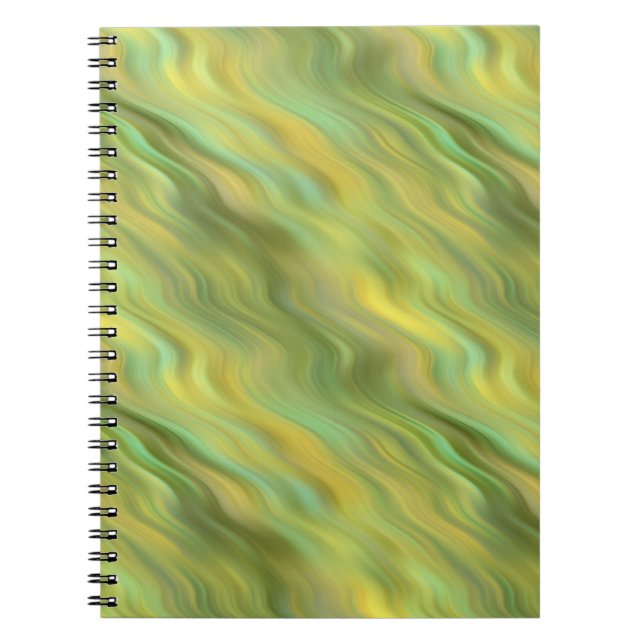 Sunflower Yellow Wavy Texture Notebook (Front)