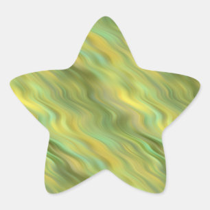 Sunflower Yellow Wavy Texture Star Sticker