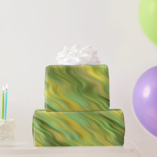 Sunflower Yellow Wavy Texture Wrapping Paper