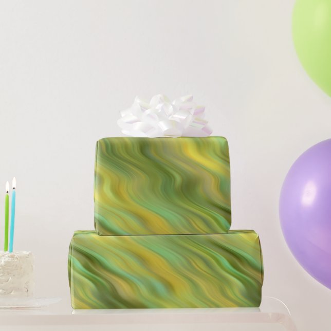Sunflower Yellow Wavy Texture Wrapping Paper (Party Gifts)
