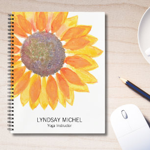 Sunflower Yoga Instructor Personalise Notebook