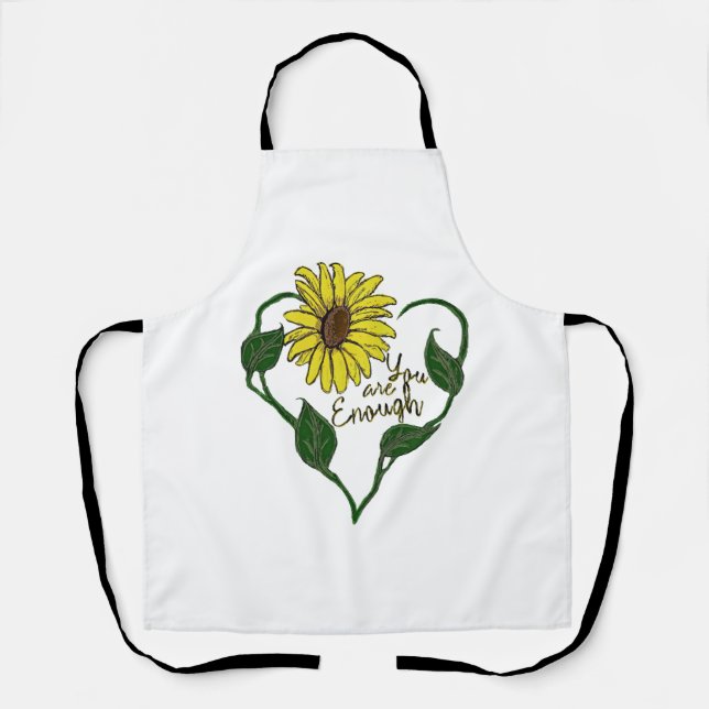Sunflower You are Enough Apron (Front)
