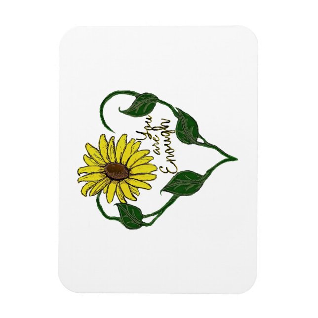 Sunflower You are Enough Magnet (Vertical)