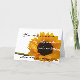 Sunflower You Are My Sunshine Card