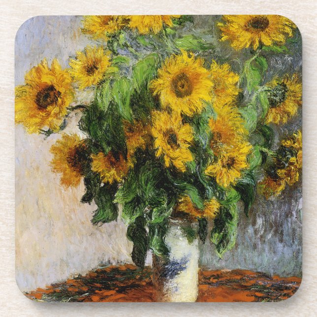 Sunflowers, 1881 by Monet. Coaster (Front)