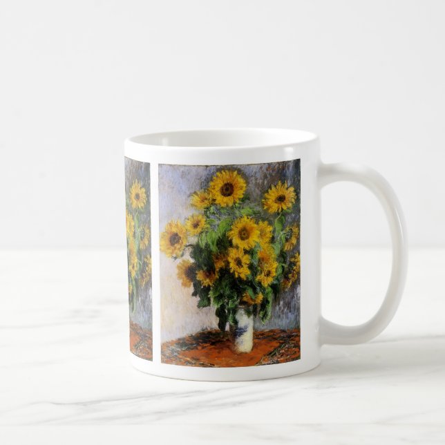 Sunflowers, 1881 by Monet. Coffee Mug (Right)