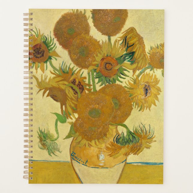 Sunflowers 1888 by Vincent van Gogh Planner (Front)